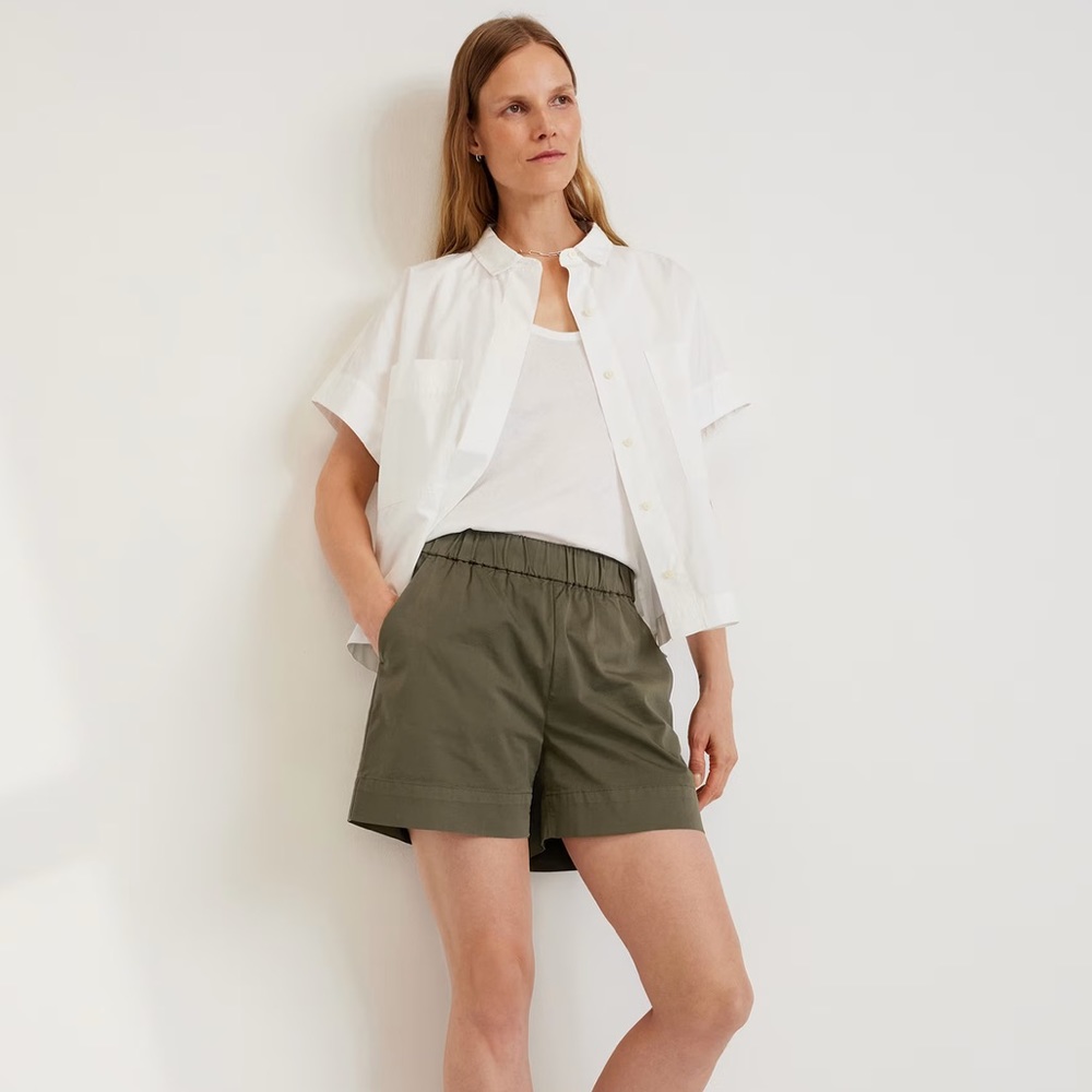 COPY - everlane linen boxer short in mazarine blue size M
